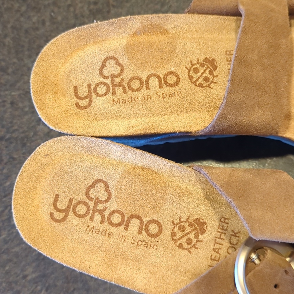 Yokono Leather Wedge Sandals - Picture 2 of 8